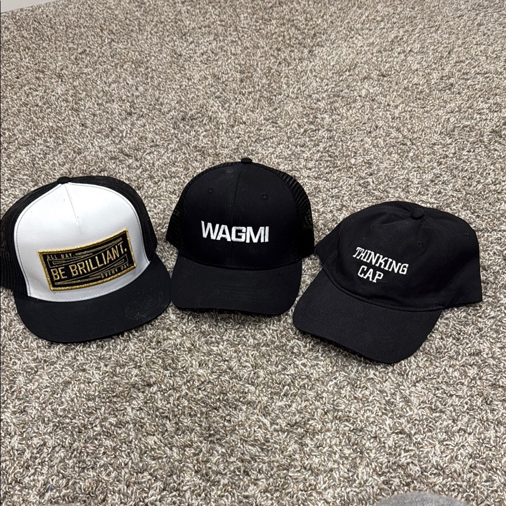 Black and White Trucker Hats Set